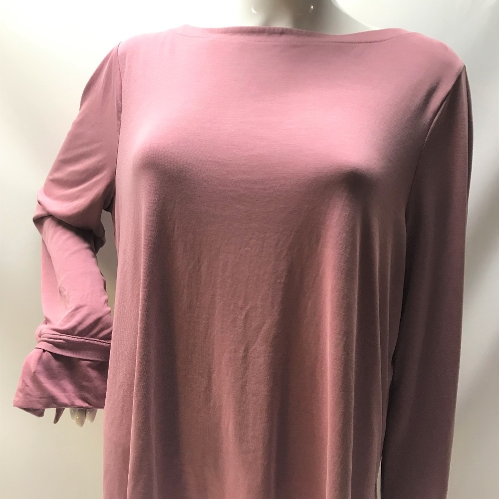 Banana Republic Mauve Tied Flare Long Sleeve Shirt